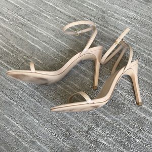 Stuart Weitzman classic nude simple strap heel
